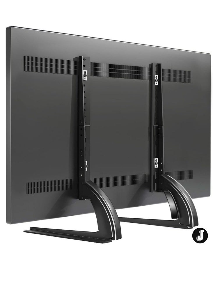 JAJEEK حامل تلفاز عالمي للتركيب على الطاولة - قاعدة قابلة للتعديل للارتفاع لتلفزيونات LCD/LED من 27" إلى 65" - Image 1