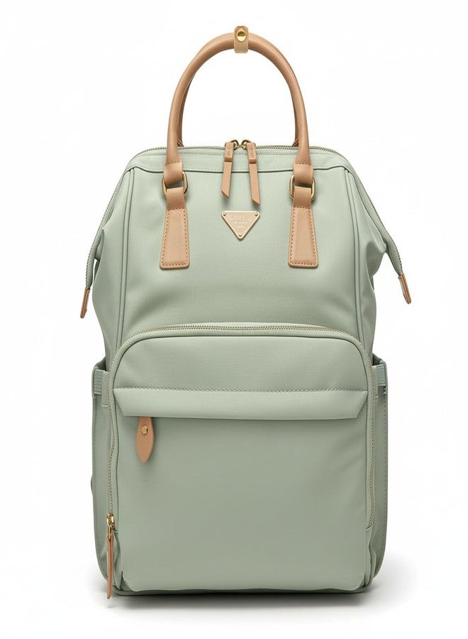 Cradleve Essentia Diaper Bag for Moms | Stylish & Spacious Mommy Bag with Insulated Bottle Pockets | Waterproof Recycled Nylon | Backpack, Tote & Stroller Bag (Fern Green) - Image 1