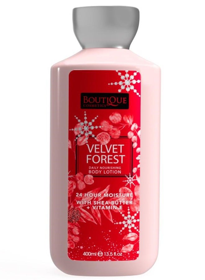 BOUTIQUE COSMETICS VELVET FOREST DAILY NOURISHING BODY LOTION 400 ML