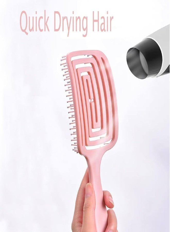 TRENDERA Professional Detangling Hair Brush for Women & Kids - Anti-Static Paddle Brush for Wet & Dry Hair - Scalp Massage Comb for Curly, Straight & Thick Hair (Pink) - Image 5