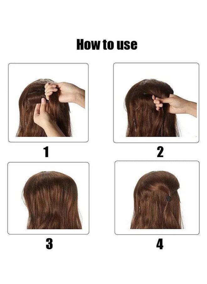 HY 3 Pieces Hair Bun Invisible False Hair Clip Base Bump Fluffy Tool Volume Princess Styling Increased for Women Girls Black Hair Pad Accessories Thickening Fluffy Hairpin  - Image 5