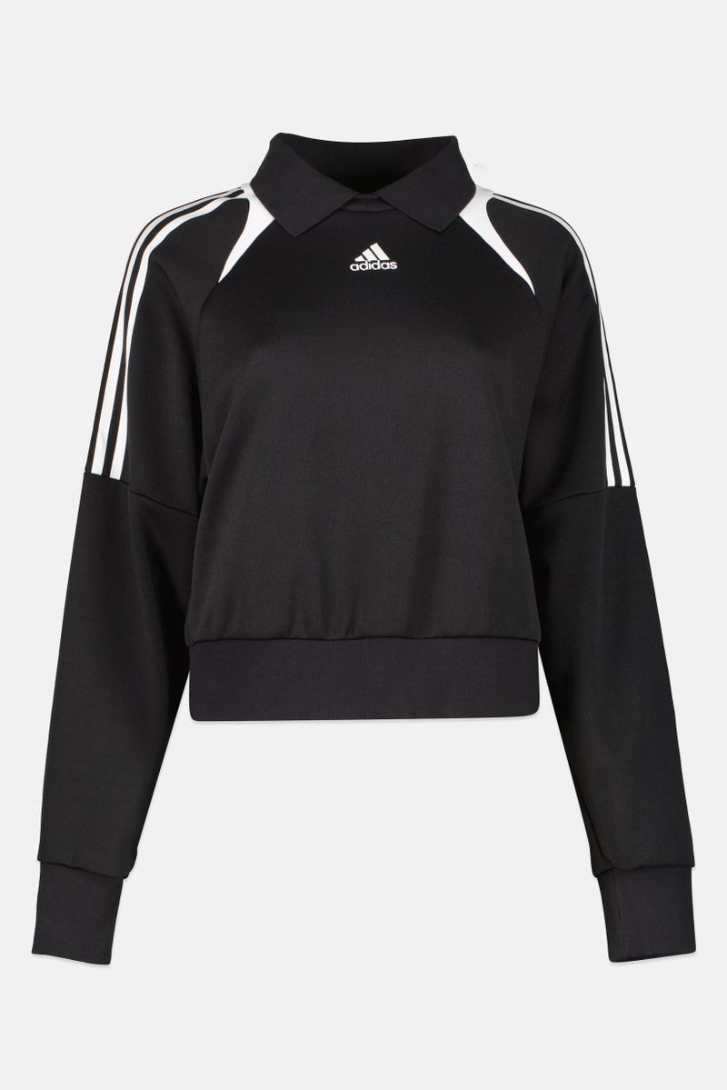 Adidas Women Sportswear Fit Long Sleeve Training Sweatshirt, Black - Image 3