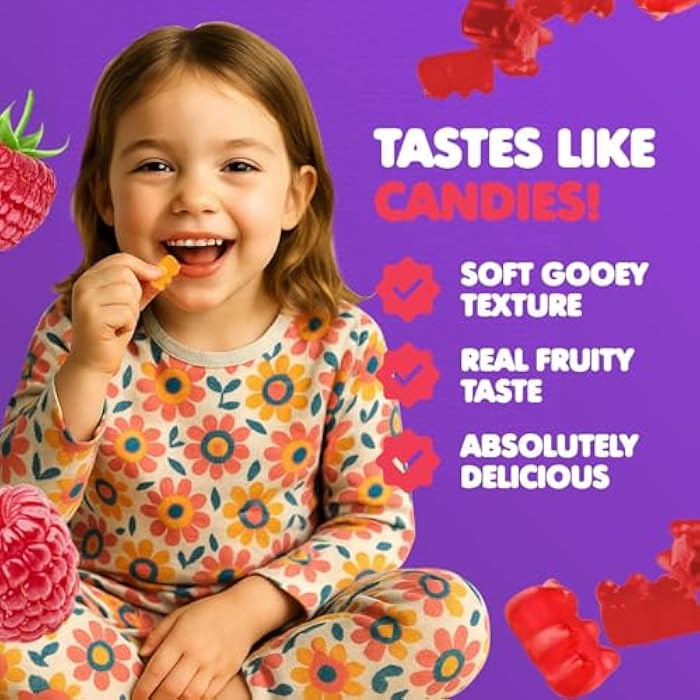 DR. MORITZ Sugar-Free Calm Magnesium Gummies for Kids and Adults - Non-GMO Magnesium Citrate Gummies - Raspberry Flavor - 2-Pack (60 Count) - Image 4