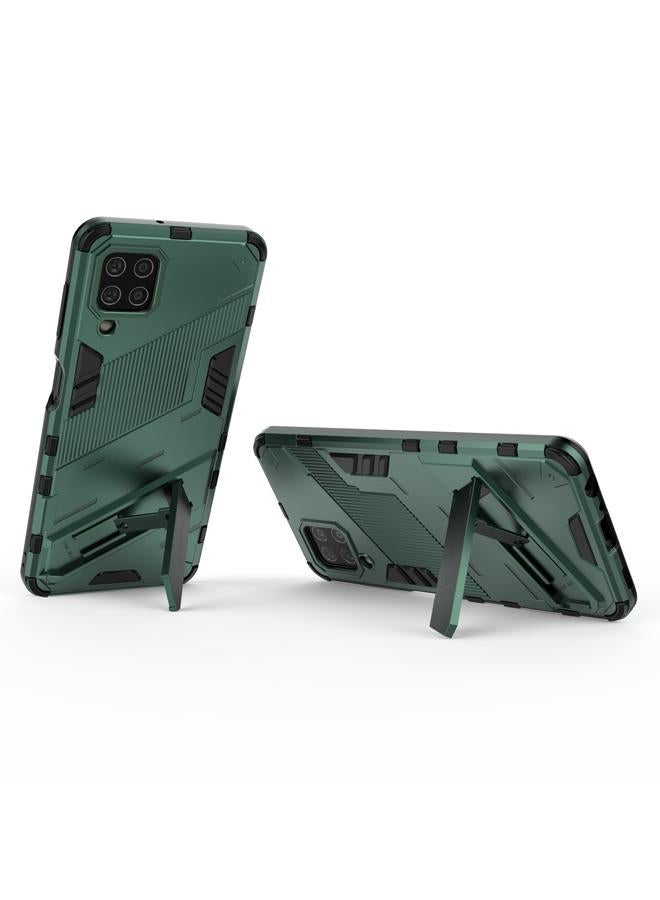 اس-توب جراب لهاتف Samsung Galaxy M32 Punk Armor 2 في 1 PC + جراب TPU مقاوم للصدمات مع حامل غير مرئي - Image 4