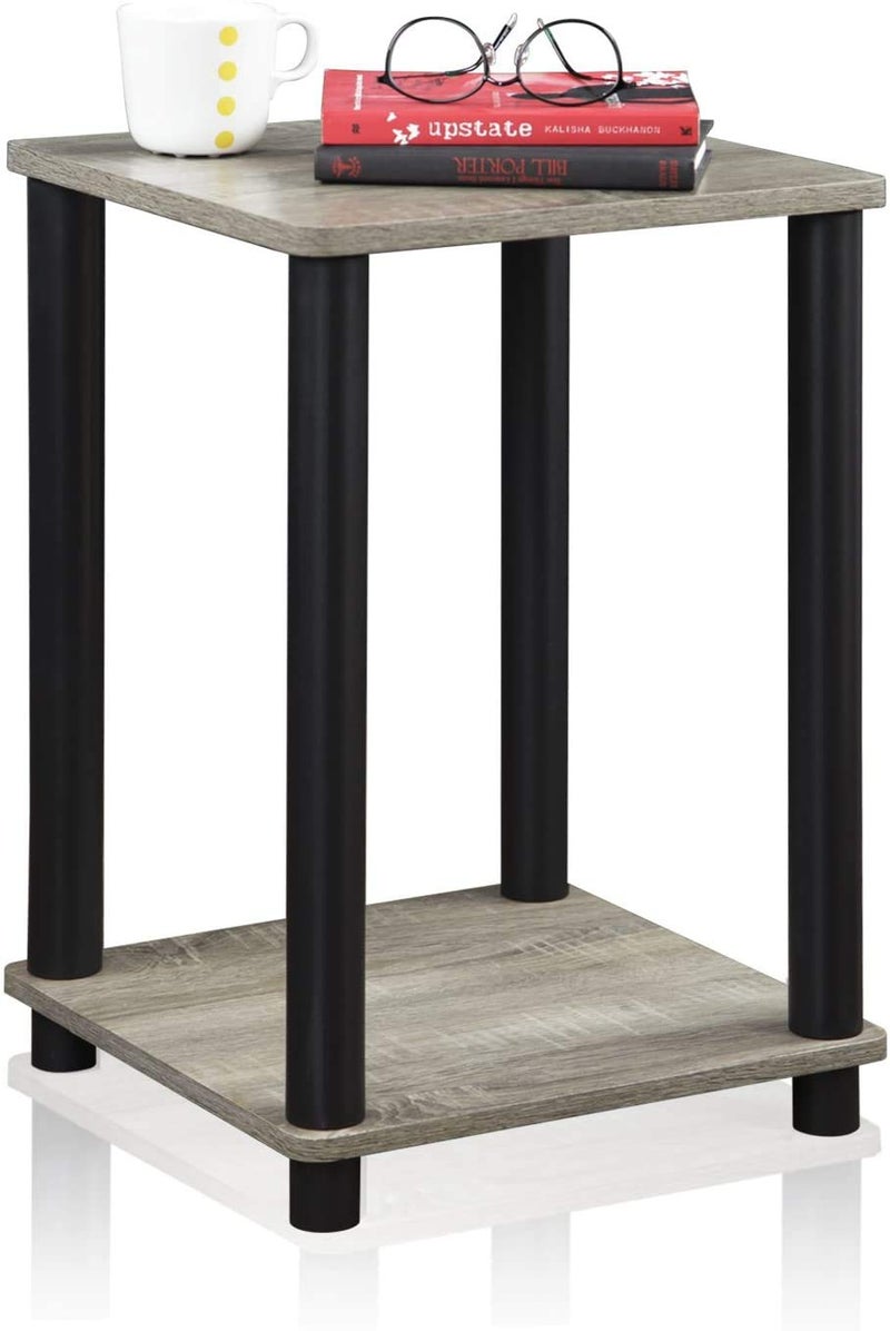 STAR WORK STAR WORK Premium End Table 2 Tier Shelf Rack Stand for Sofa TurnNTube Side Table Corner Display Rack Hallway Living Room Metal Easy Assembly Space Saving Industrial ONE END Table - Image 5