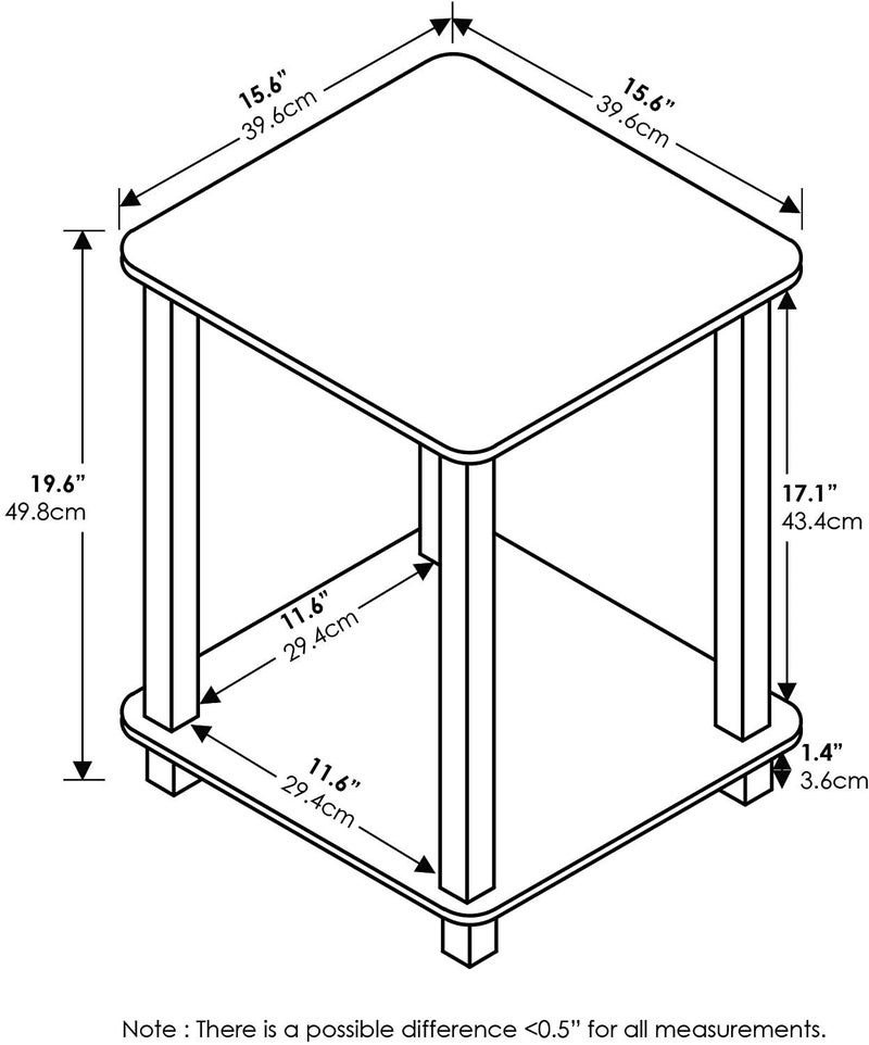 STAR WORK STAR WORK Premium End Table 2 Tier Shelf Rack Stand for Sofa TurnNTube Side Table Corner Display Rack Hallway Living Room Metal Easy Assembly Space Saving Industrial ONE END Table - Image 3