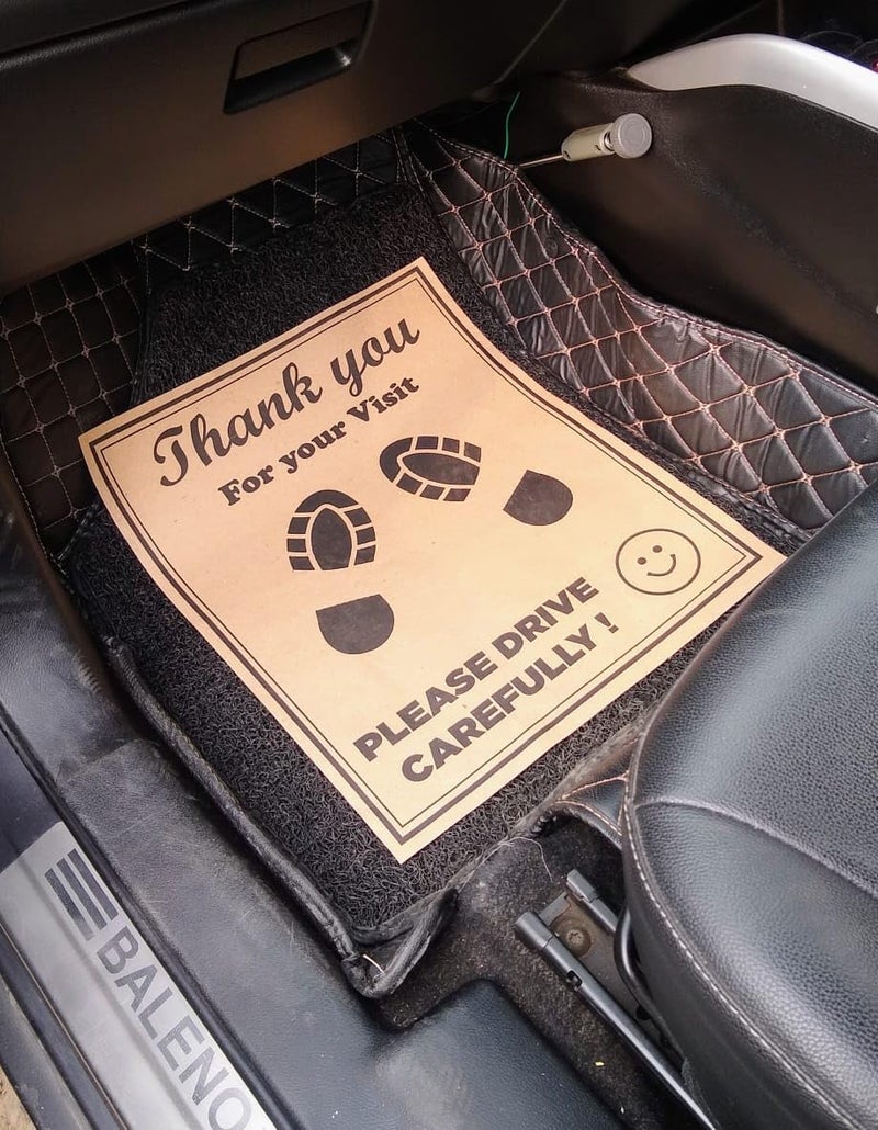 PACKSHARK Car Disposable Paper Foot Mat for Passenger Car,Bus,Van,Truck,SUV, Printing Papers Sheets, Interior Automotive Mats (Pack of 300) - Image 3