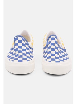 VANS Women Classic Slip On 9 Casual Shoe, Blue/Yellow Combo  - Image 3