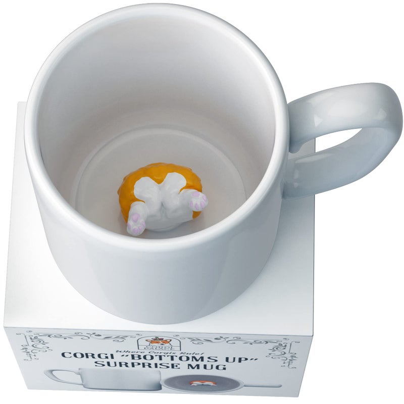Bottoms Up Surprise Mug Funny Coffee Momo Butt Mug Best Corgi Gifts for Corgi Lovers Funny Gifts