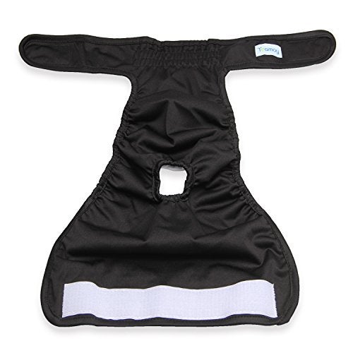 Teamoy 4pcs Washable Female Dog Diapers, Reusable Doggie Diaper Wraps for Female Dogs, Super-Absorbent and Comfortable, Medium - Image 3