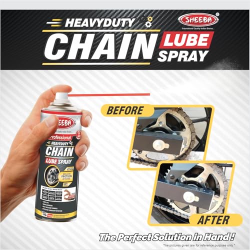 SHEEBA Bike Chain Lube Spray I Heavy Duty - High Friction Fluid I Lubricates-Reduces Friction and Noise I Anti Corrosion I Good Adhesion - Excellent Resistance I Water Repellent I Long Life-160mL Pack - Image 5