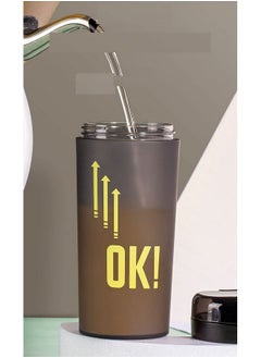 TEMSON Sports Water Bottle 400 Ml - Leak-Proof Gym Bottle, Stylish Drinking Bottle, Unbreakable Water Bottle, Ideal For Office, Sports, School, Gym, Yoga, Travelling (Ch-1915) (Brown)  - Image 4