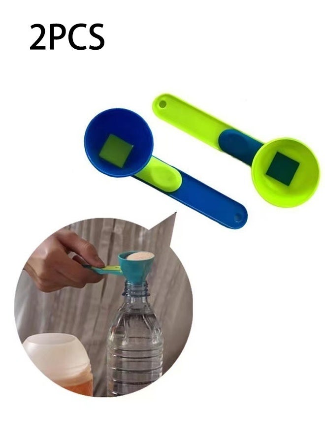 2PCS Creative Protein Powder Sliding Spoon Egg Yolk Separation Funnel Coffee Baby Milk Powder Leak-Proof Spoon - Image 1