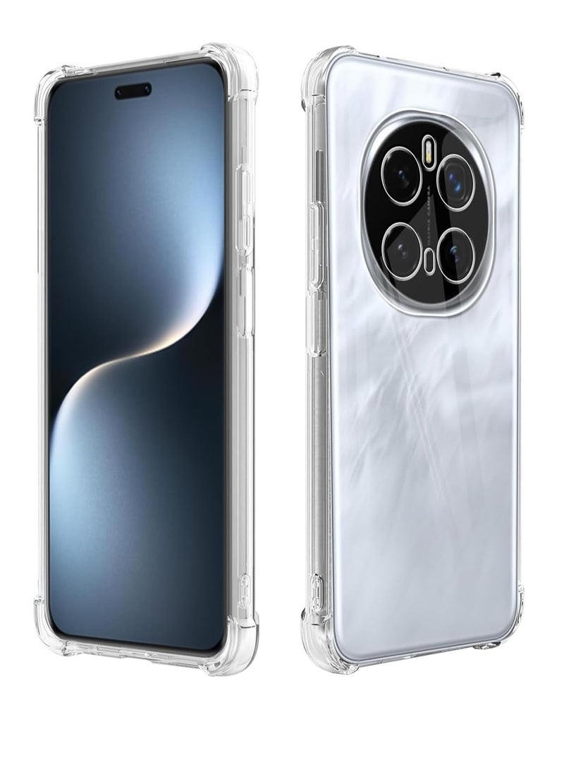 Case Compatible with Honor Magic7 Pro 5G, Cover Silicone Transparent TPU Gorilla Anti-shock Protector Camera Shockproof Corners - Clear - Image 1