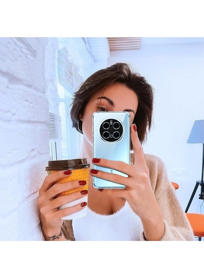 Case Compatible with Honor Magic7 Pro 5G, Cover Silicone Transparent TPU Gorilla Anti-shock Protector Camera Shockproof Corners - Clear - Image 2