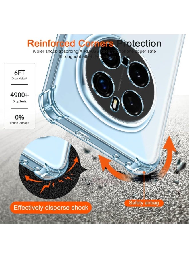 Case Compatible with Honor Magic7 Pro 5G, Cover Silicone Transparent TPU Gorilla Anti-shock Protector Camera Shockproof Corners - Clear - Image 3