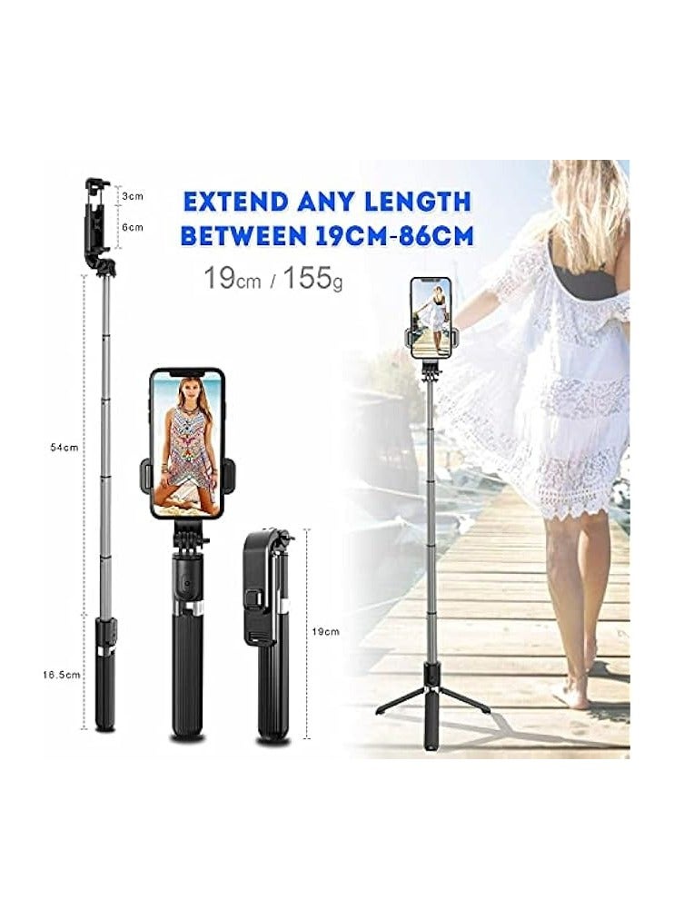 erorex Selfie Stick For Phone Size 4.5-6.2Inch, Extendable Selfie Stick Tripod with Bluetooth Wireless Remote Phone Holder for iPhone 12 /iPhone 11/pro, Samsung Galaxy S10/S9 Plus/S8/Note8, Huawei (Black)  - Image 3