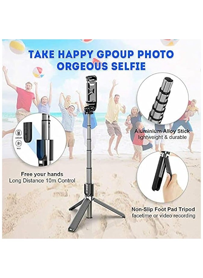 erorex Selfie Stick For Phone Size 4.5-6.2Inch, Extendable Selfie Stick Tripod with Bluetooth Wireless Remote Phone Holder for iPhone 12 /iPhone 11/pro, Samsung Galaxy S10/S9 Plus/S8/Note8, Huawei (Black)  - Image 4