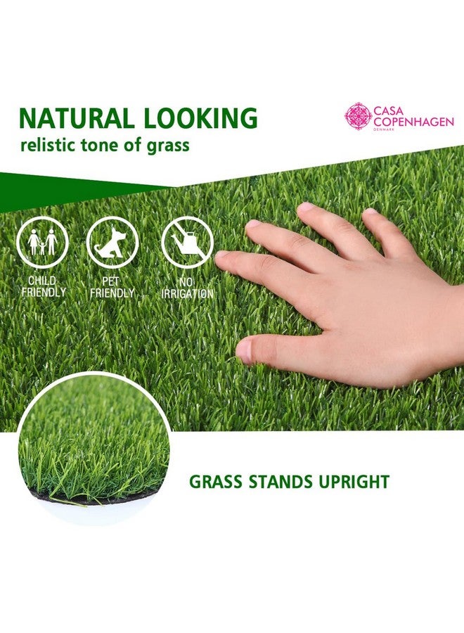 CASA COPENHAGEN Casa Copenhagen 35 Mm High Density Artificial Grass Carpet Mat for Balcony, Lawn, Door, (1.6 x 4 Feet), Green  - Image 5