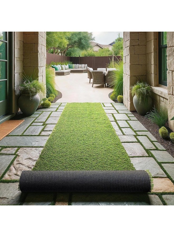CASA COPENHAGEN Casa Copenhagen 35 Mm High Density Artificial Grass Carpet Mat for Balcony, Lawn, Door, (1.6 x 4 Feet), Green  - Image 1