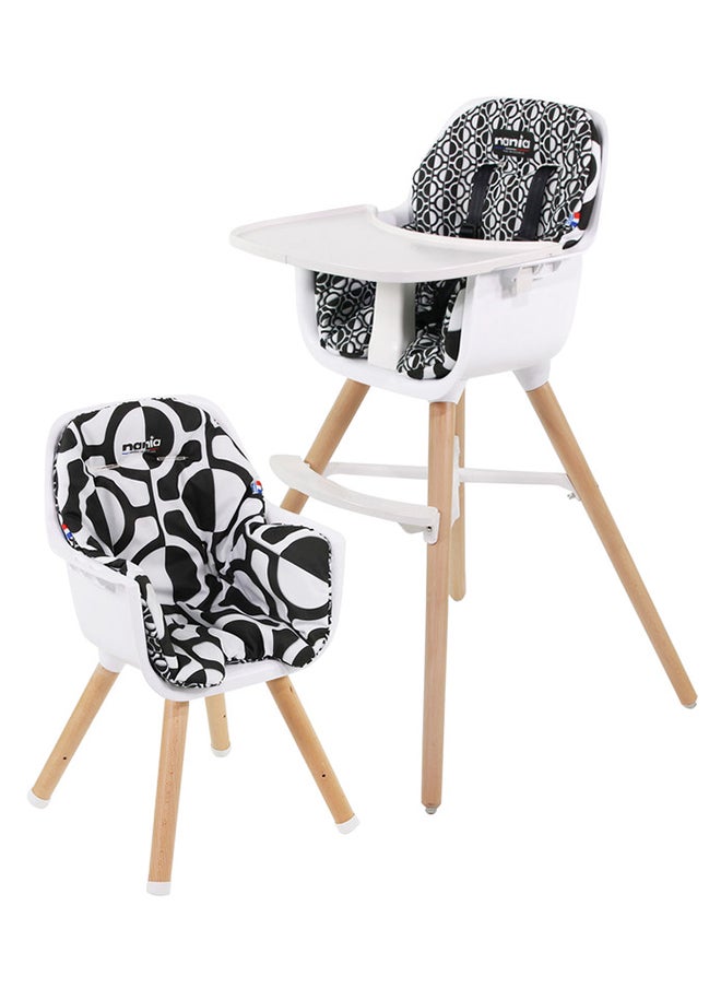 Nania - Nania 2 In 1 Paulette Highchair With Reversible Cushion - Geometric - Image 1