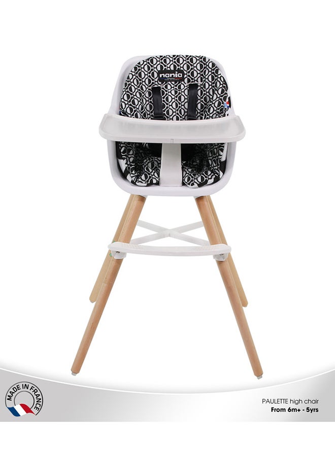 Nania - Nania 2 In 1 Paulette Highchair With Reversible Cushion - Geometric - Image 1
