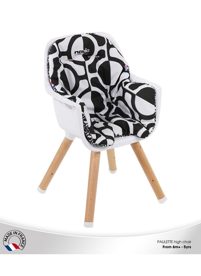 Nania - Nania 2 In 1 Paulette Highchair With Reversible Cushion - Geometric - Image 1