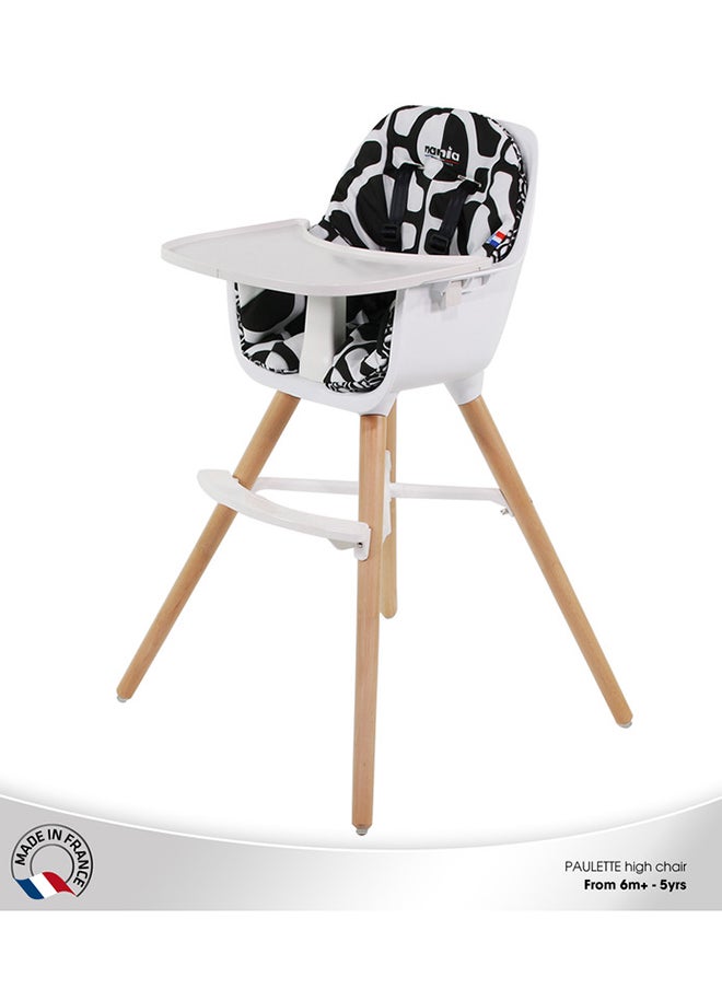 Nania - Nania 2 In 1 Paulette Highchair With Reversible Cushion - Geometric - Image 1