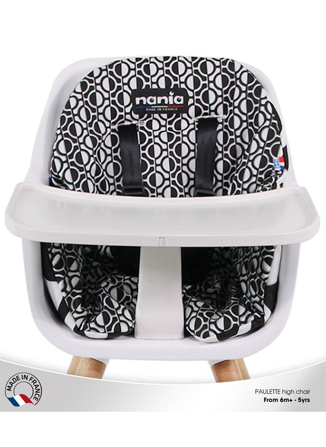 Nania - Nania 2 In 1 Paulette Highchair With Reversible Cushion - Geometric - Image 1