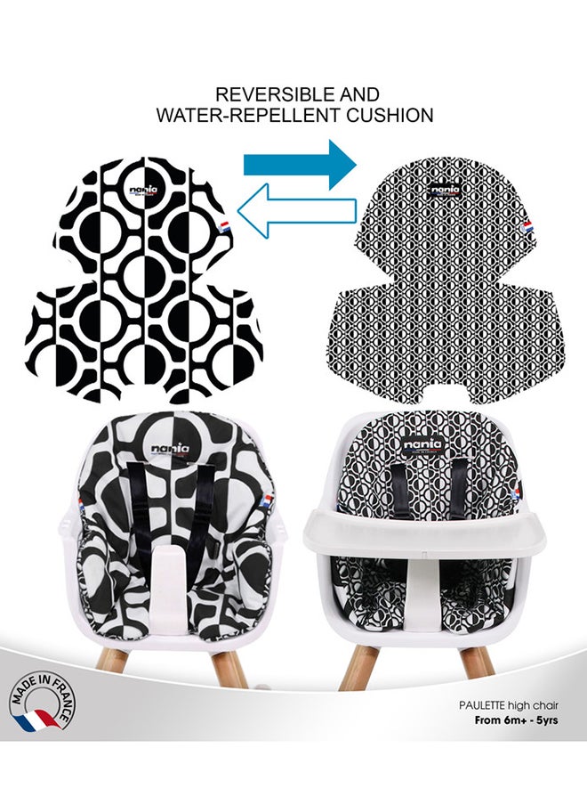 Nania - Nania 2 In 1 Paulette Highchair With Reversible Cushion - Geometric - Image 1