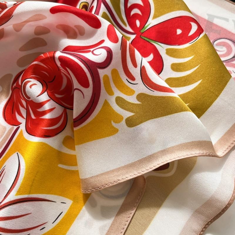 MEISEE Mulberry Silk Scarfs Women Small Square Scarf 21" x 21" Breathable Lightweight Neckerchief Headscarf - Image 3