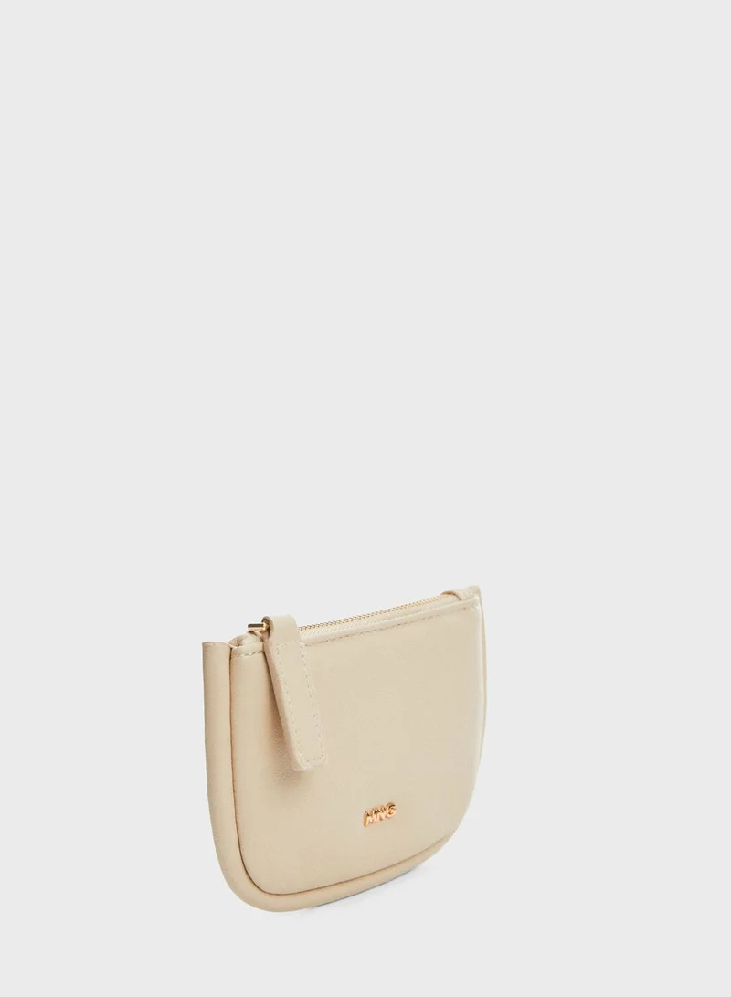 MANGO Logo Detail Zip Over Wallets
