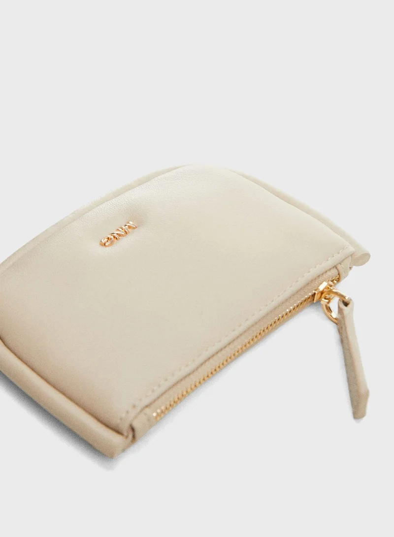 MANGO Logo Detail Zip Over Wallets