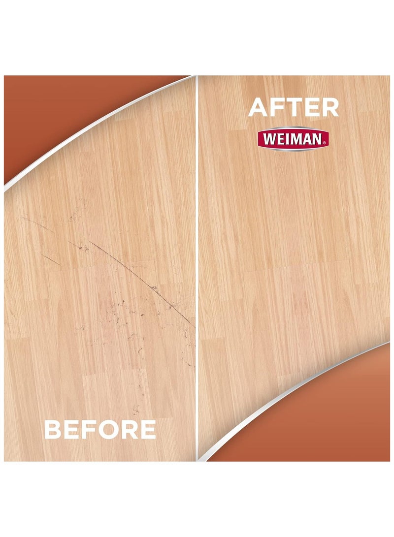Weiman مُنظف ومُجدد أرضيات خشبية 32 أونصة (عبوتين) - للأرضيات الخشبية ذات الحركة العالية، لمعان طبيعي، يزيل الخدوش، يترك طبقة واقية - Image 5