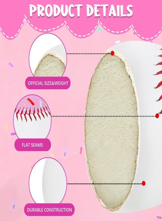 AKAIXI Baseball Ball 9in Standard Size Cute Design PVC for Practice Training Hitting School League Game Tournament Graduation for Players Coach Gifts (Ice Cream Drip 2pcs) - Image 3