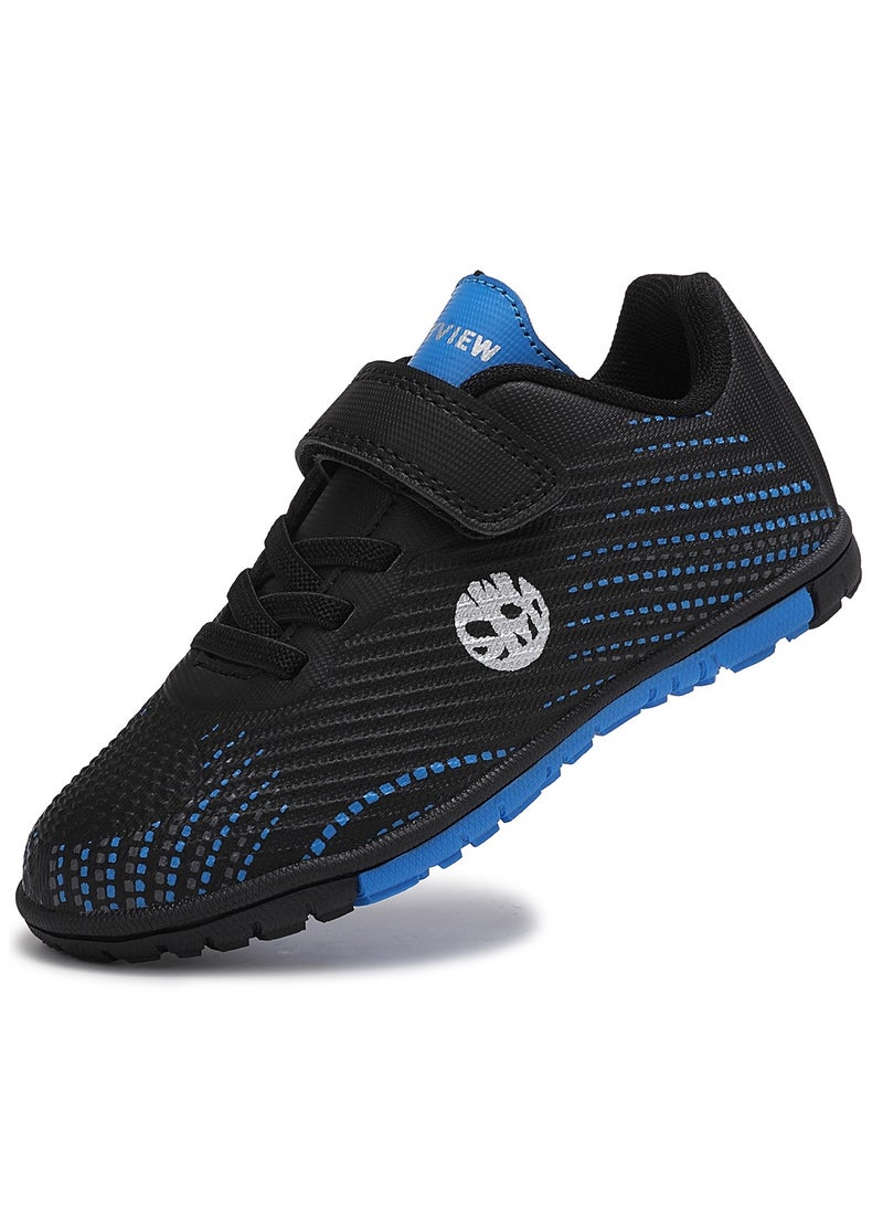Sky View Toddler Soccer Cleats Boys And Girls Hook And Loop Turf Soccer Shoes Kids Indoor Outdoor Football Boots IC or IN Flat Wide Training Sneaker  - Image 1