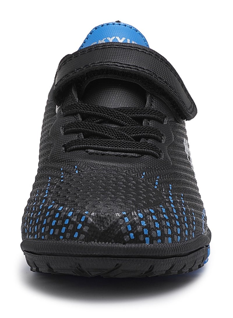 Sky View Toddler Soccer Cleats Boys And Girls Hook And Loop Turf Soccer Shoes Kids Indoor Outdoor Football Boots IC or IN Flat Wide Training Sneaker  - Image 3