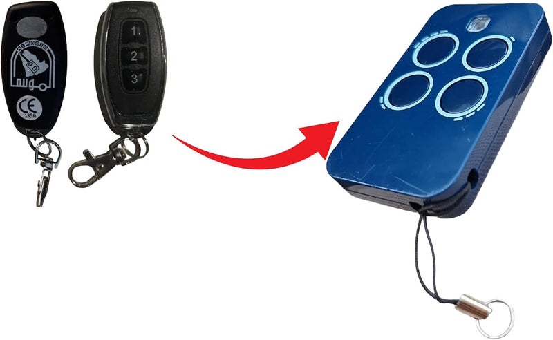 DORBAB Garage Door Opener Remote, 433.92MHz, Compatible with Al-Moosa Garage Roll Door, Replacement Remote Control (unique style). ( )) - Image 1
