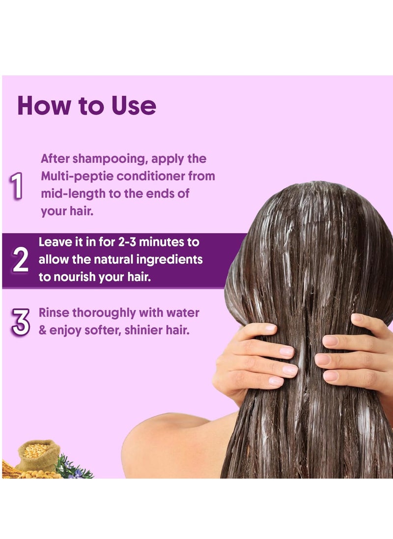 Aravi Organic Multi Peptide Hairfall Conditioner - Acetyl Tripeptide 3, Palmitoyl, Oligopeptide & Rosemary - 6.7 FL Oz / 200 ml  - Image 5