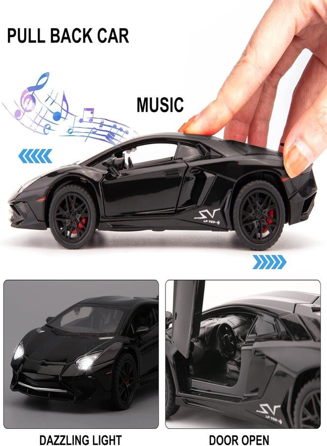 DARVICE 132 Scale Lamborgini LP750 Toy Car for Kids Diecast Metal Car Light Sound Pullback Openable Door - Image 3