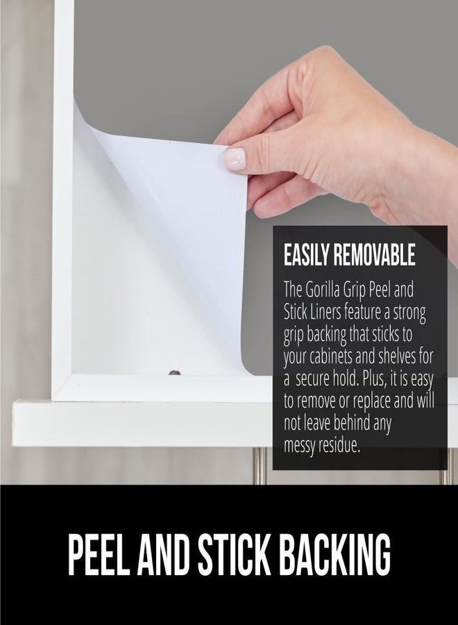 GORILLA GRIP Peel and Stick Paper, Removable Cover for Books, Shelves, Countertops, Drawers, Cabinets and Crafts, Easy Install Kitchen Decor, Shelf, Drawer, Cabinet Liners, 17.5 in x 20 FT Gray - Image 4