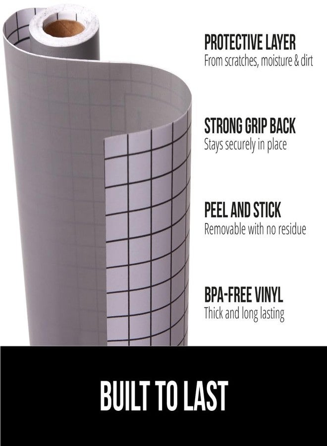 GORILLA GRIP Peel and Stick Paper, Removable Cover for Books, Shelves, Countertops, Drawers, Cabinets and Crafts, Easy Install Kitchen Decor, Shelf, Drawer, Cabinet Liners, 17.5 in x 20 FT Gray - Image 2