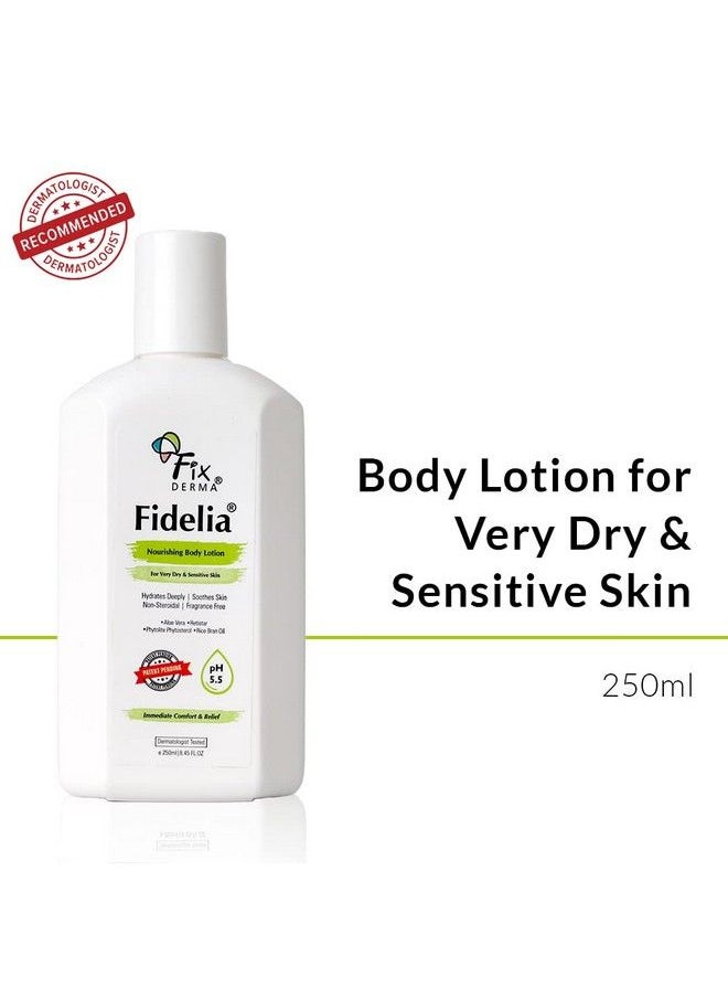 FIXDERMA Fidelia Nourishing Body Lotion ; Moisturizer For Face & Body ; Body Lotion For Winter ; Body Lotion For Women & Men ; Body Lotion For Sensitive & Very Dry Skin With Rice Brain Oil & Aloe Vera 250Ml  - Image 3