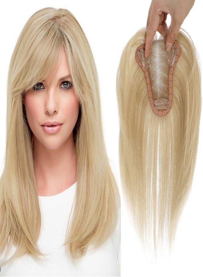 gulagula Hair Toppers for Women Real Human Hair Toppers Hairpieces for Women with Thinning hair Human Hair Toppers with Bangs - Image 1