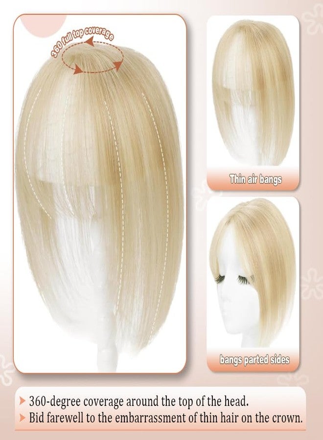 gulagula Hair Toppers for Women Real Human Hair Toppers Hairpieces for Women with Thinning hair Human Hair Toppers with Bangs - Image 2