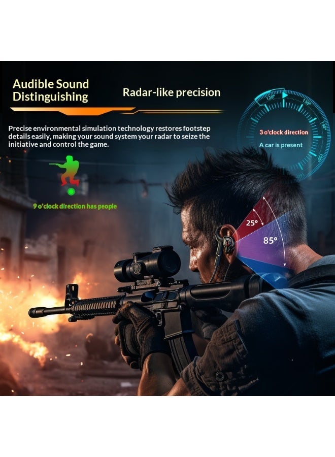 سماعات أذن داخل الأذن سلكية بميكروفون مزدوج مع واجهة Type-C للرياضة والألعاب، سماعات أذن بسلك قابس للإدخال - Image 4