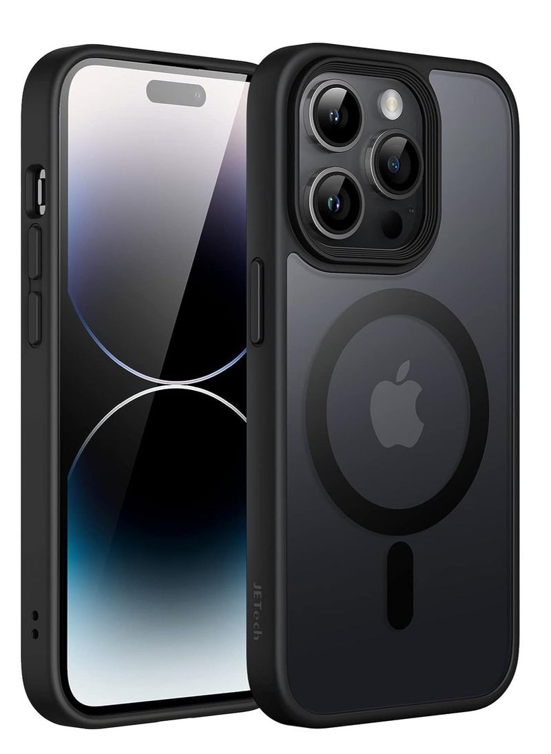 Denx Magnetic Case for iPhone 14 Pro  6.1-Inch Compatible iphone 14 Pro 6.1  with MagSafe, Translucent Matte Back Slim Shockproof Phone Cover (black) 