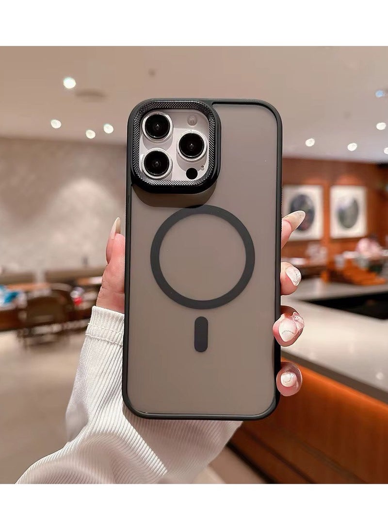 Denx Magnetic Case for iPhone 14 Pro  6.1-Inch Compatible iphone 14 Pro 6.1  with MagSafe, Translucent Matte Back Slim Shockproof Phone Cover (black) - Image 1