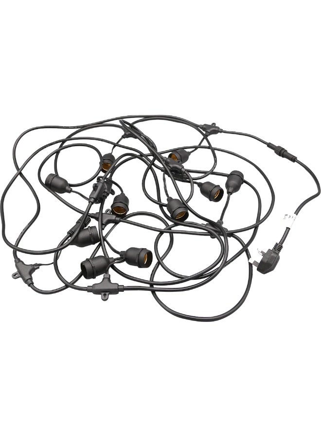 هامر سلك هولدر عقد بطول 25 متر لون اسود مناسب زينة رمضان 50 لمبة قاعدة E27 - Image 2