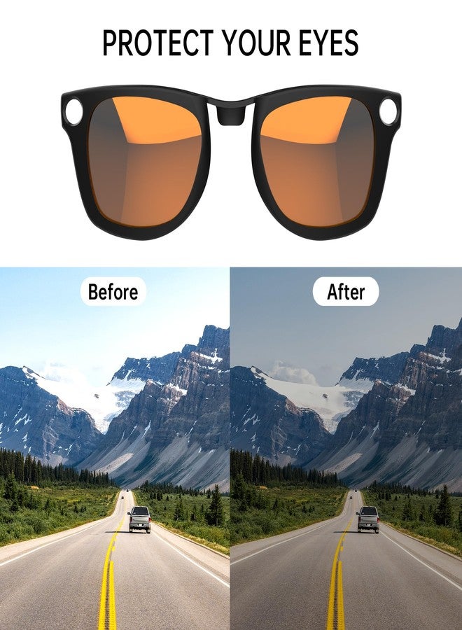 RCstyle 2Pcs Polarized Clip Compatible With Ray-Ban Meta Wayfarer RW4008 Size L 53-22 Smart Glasses Color Changing Clip Set for Man and Woman (Gray, Blue), Blue, Gray+Blue - Image 4